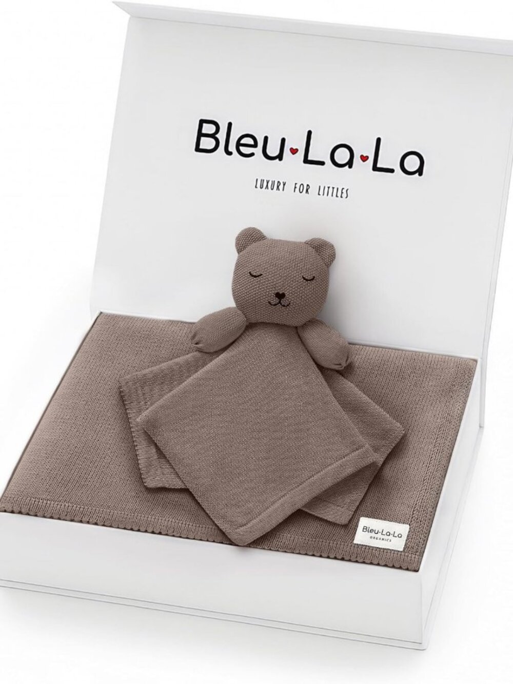 Organic Cotton Baby Gift Set - Newborn Blanket & Lovey Security Blanket, Perfect
